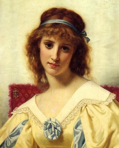 Portret van een jonge schoonheid 1880