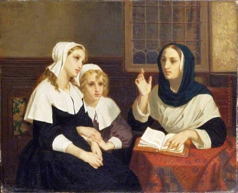 阅读圣经，约 1859 年
