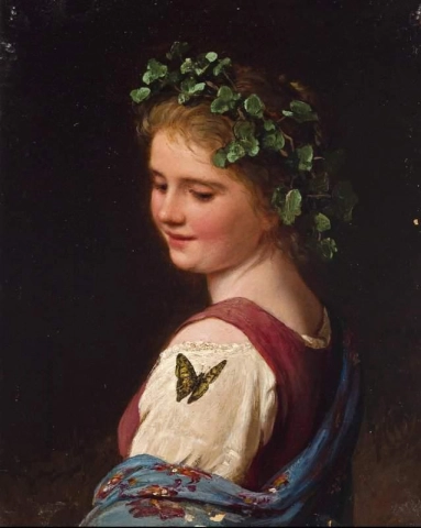 En ung flicka vid brunnen 1876 1