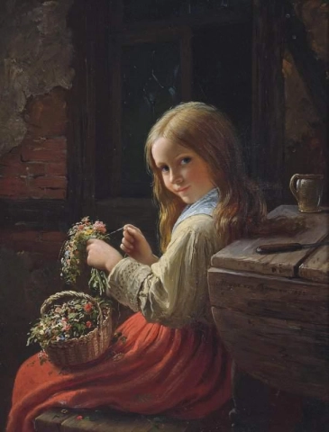 The Little Flower Girl 1853