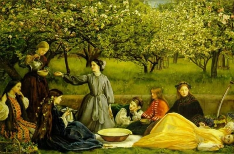 Flores de manzano Primavera dorada 1856-1859