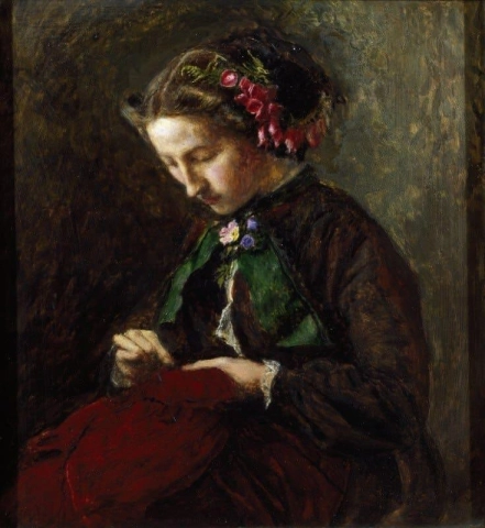 エフィー・ラスキン ジギタリスの肖像 1853