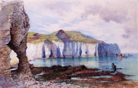 Kleine Thornwick-baai nabij Flamborough Head 1861
