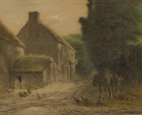 Bondgård i Gruchy ca 1862
