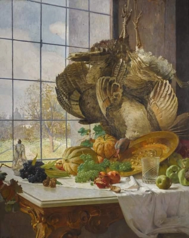 Naturaleza muerta de otoño en el estudio del artista 1897