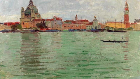 Venezia Santa Maria Della Salute og Campanile Di San Marco ca. 1922