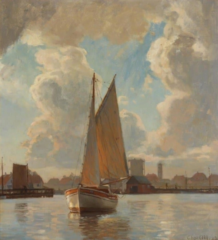 View From Dragor Harbor Near Copenhagen 1923