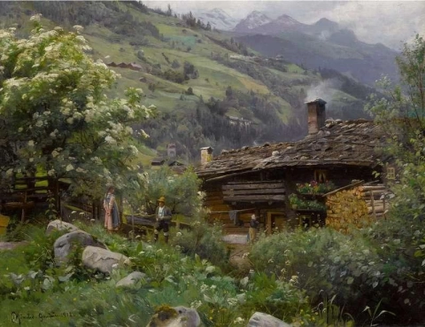 奥地利加斯坦的一间小屋 1912