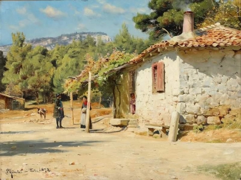 Ein Häuschen außerhalb von Tatoi in Griechenland 1892