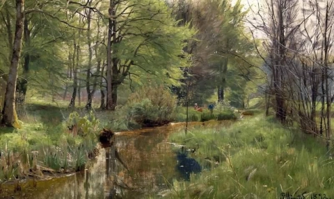 A Fishing Trip By The Brook 1892