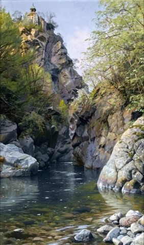 南蒂罗尔梅兰山峡谷 1913