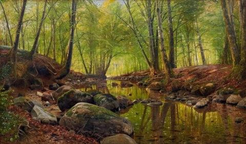 Un paesaggio fluviale 1900