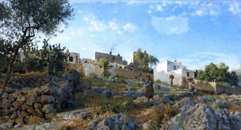 En utsikt over Anacapri 1888