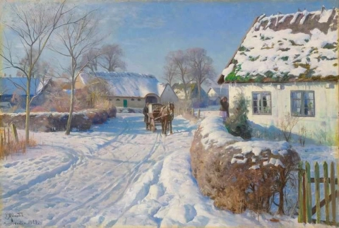Деревня в снегу 1929