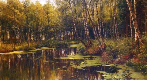 У лесного пруда, 1901 год.