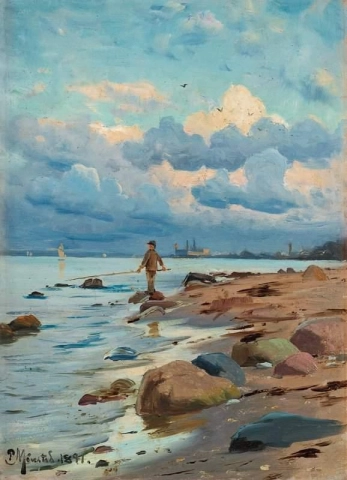 男孩钓鱼 1908