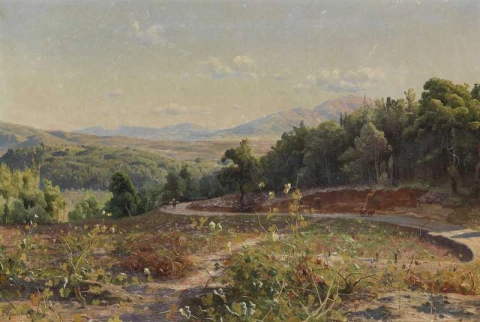 Griechische Landschaft Mit Weinbergen 1895