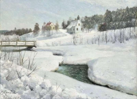 Hundselven Norge Vinter 1937