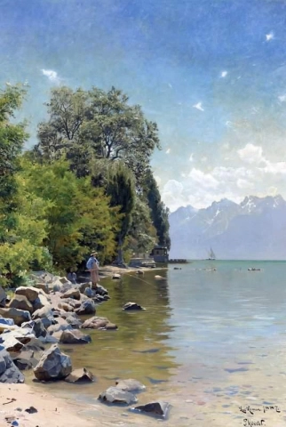 بحيرة جنيف سويسرا 1887