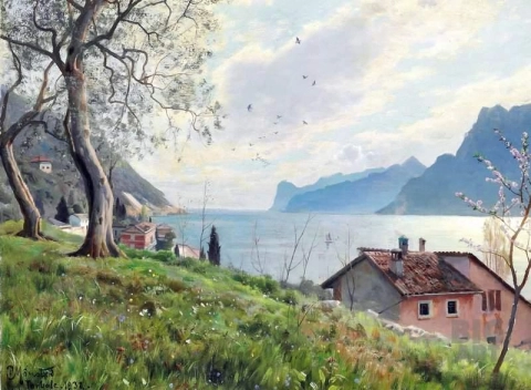 Lago de Garda visto desde Torbole 1932