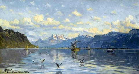 Озеро Леман недалеко от Монтрё