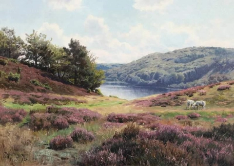 Landschaft mit grasenden Schafen von Thorso 192