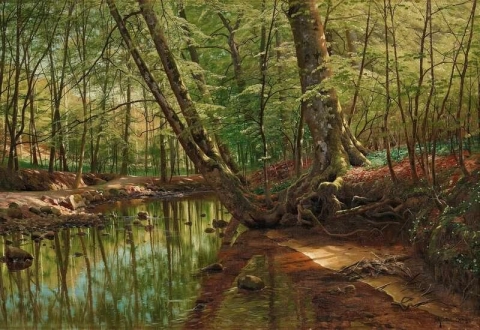 川のある風景 1899