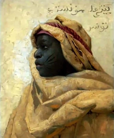 Portrett av en nubisk ca. 1886