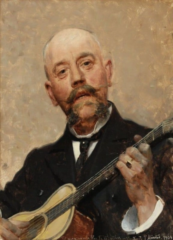 画家弗雷德里克·温瑟 (Frederik Winther) 肖像 1853 年 1916 年 艺术家之友 1904 年