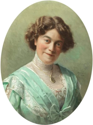 Portrett antatt å være kunstnerens kone 1910
