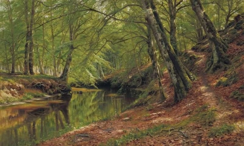 Río a través del bosque 1905