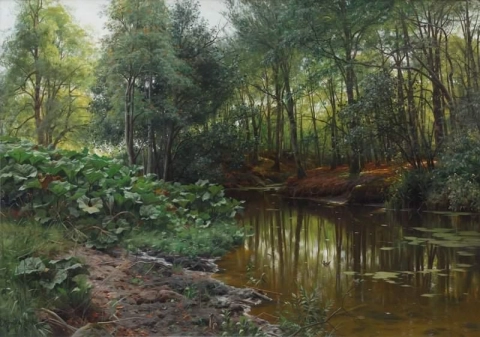 森林小溪的夏日 1905