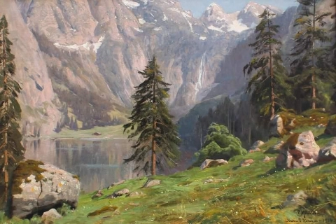 Summer Day At Obersee Bei Konigsee 1914