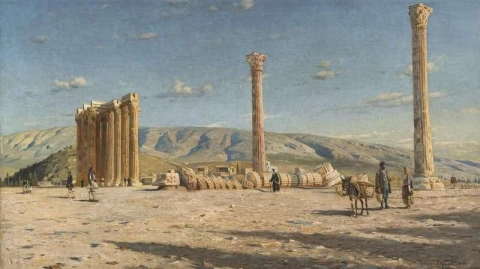 The Temple Of Zeus In Athens 1894