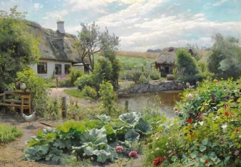 The Village Pond In Langemark. Samso 1932