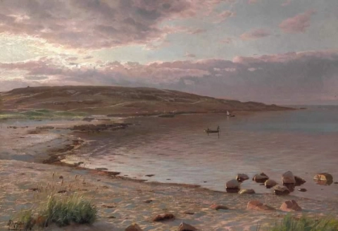 منظر من شاطئ ساندفيج في جزيرة بورنهولم عام 1918