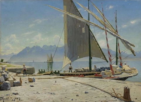 Utsikt över Vevey 1887