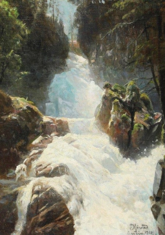 Waterfall At Gastein 1912