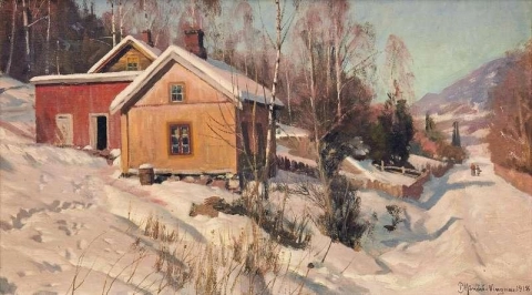 Invierno en Vingnes Lillehammer 1918