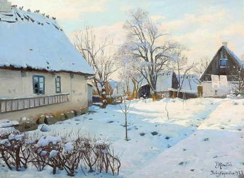 Winter Landscape From Brondbyvester Denmark