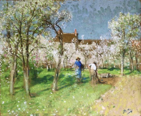 Os Jardineiros, por volta de 1920
