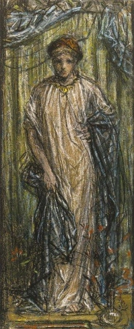 Una figura femminile in piedi