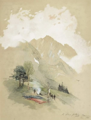 Nuestro campamento en el monte Nebo 1877