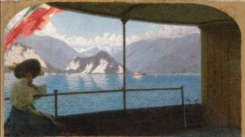 Een boot op het Lago Maggiore
