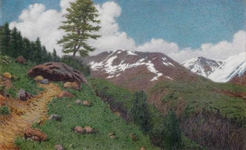 Paesaggio Con Larici 1917