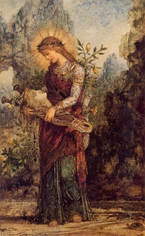 Thracisch meisje met het hoofd van Orpheus 1864