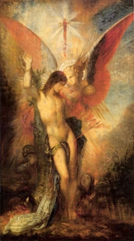 Der heilige Sebastian und der Engel