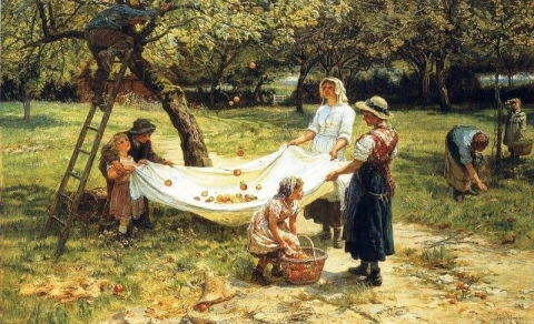 En äppelsamling 1880