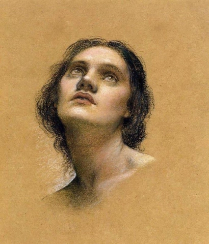 Estudo da cabeça de uma mulher 1910-14