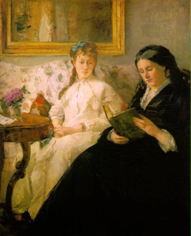 Моризо Берта Ла Чтение лекций - Мать и сестра художника